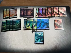 MTG Tarkir Dragonstorm Foil Lot Island Forest Swamp Mountain x 26 Full Art Land - Image 1