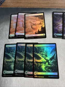 MTG Tarkir Dragonstorm Foil Lot Island Forest Swamp Mountain x 26 Full Art Land - Image 2