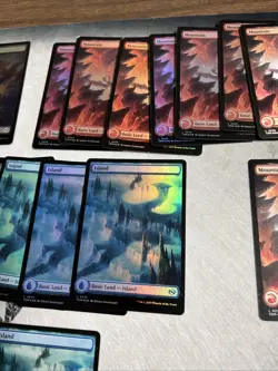 MTG Tarkir Dragonstorm Foil Lot Island Forest Swamp Mountain x 26 Full Art Land - Image 4