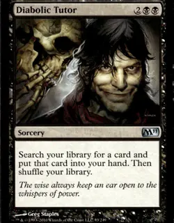 Magic 2011 (M11) #93 Diabolic Tutor - Image 1