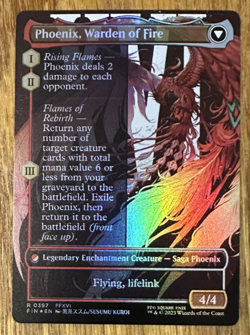 MTG Final Fantasy, Joshua, Phoenix's Dominant / Phoenix, Warden- Borderless Foil - Image 2