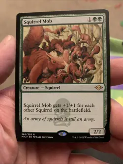 1 X MTG Magic The Gathering MH2 Modern Horizons 2 Squirrel Mob rare Exc cond - Image 1