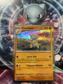 Carte Pokemon OSSATUEUR 105/165 HOLO EV3.5 MEW 151 FR NEUF - Image 1