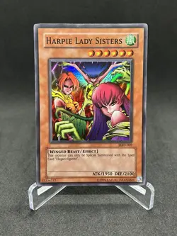 Yugioh Harpie Lady Sisters MRD-009 Super Rare Unlimited Ed Original Print NM - Image 1