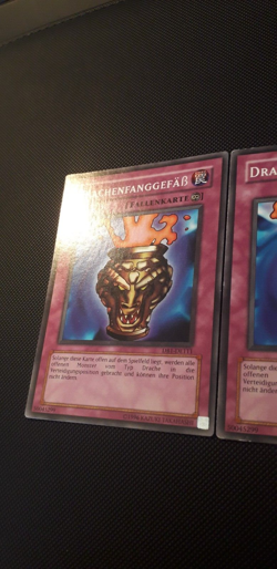 Yu-Gi-Oh! 3x Drachenfanggefass, DB1-DE111, Common, 2. Auflage, Deutsch, EX/GD/GD - Image 2