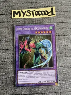 Yu-gi-oh Man Bird Elemental Hero Card RA03-FR152 Platinum Rare French - Image 1