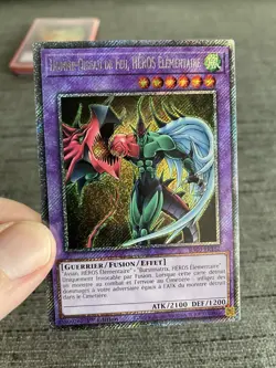 Yu-gi-oh Man Bird Elemental Hero Card RA03-FR152 Platinum Rare French - Image 3