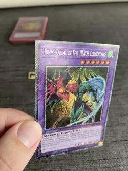 Yu-gi-oh Man Bird Elemental Hero Card RA03-FR152 Platinum Rare French - Image 4