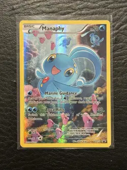 Manaphy XY113 Promo Pokemon Card TCG Full Art 2016 NM Condition - Image 1
