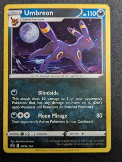 Pokemon Umbreon TCG SWSH129 Cosmos Holo Black Star Promo Card NM *SWIRL* - Image 1