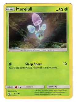 Pokemon TCG Morelull Detective Pikachu 3/18 Holo Common Card NM - Image 1