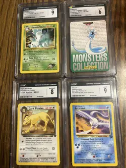 Lot Of 4 Vintage CGC Graded Pokemon Cards - Image 1
