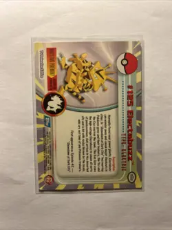 2000 Topps Pokemon Card Electabuzz #125 TV Animation Edition Series 3 Blue Logo - Image 2