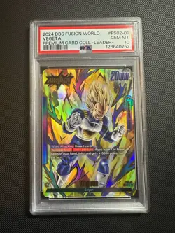 Vegeta Premium Leader Collection FS02-01 (Gold) Fusion World Promo Cards PSA 10 - Image 1