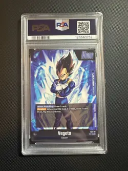 Vegeta Premium Leader Collection FS02-01 (Gold) Fusion World Promo Cards PSA 10 - Image 2