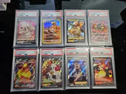 8 PSA Graded Pokemon Card Slab Lot, Charizard Dragonite Flareon - Image 1