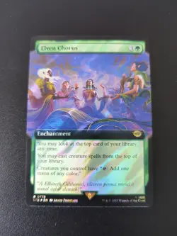 1 x MTG Elven Chorus - Surge Foil - Extended Art The Lord Of The Rings - Image 1