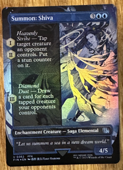 MTG Final Fantasy, Summon: Shiva - Borderless Foil - Image 1