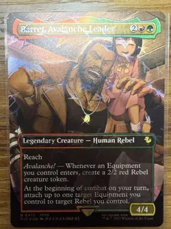 Barret, Avalanche Leader (Borderless) (Chocobo Track Foil) Final Fantasy MTG - Image 1