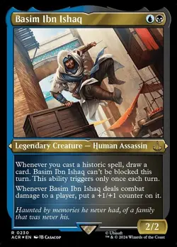 Basim Ibn Ishaq Etched FOIL #230 | ACR Assassin's Creed | MTG - Image 1