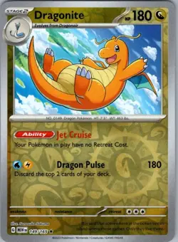 Pokemon Card Dragonite 149/165 Reverse Holo Rare SV: Scarlet & Violet 151 NM - Image 1