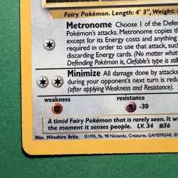 Pokemon TCG Clefable Jungle 1/64 Holo Unlimited Holo Rare NM - Image 4