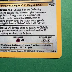 Pokemon TCG Clefable Jungle 1/64 Holo Unlimited Holo Rare NM - Image 5