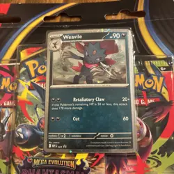 Pokemon TCG Mega Evolution - Phantasmal Flames Booster Blister - 3 Packs - Promo - Image 3