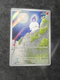 Pokemon TCG Litwick 101/086 White Flare Holo Illustration Secret Rare NM/M - Image 1