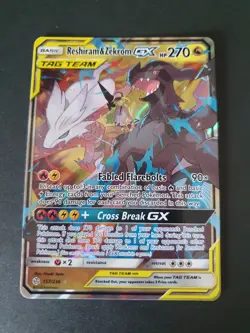 Pokemon TCG Reshiram & Zekrom GX 157/236 Cosmic Eclipse Near Mint - Image 1