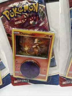 Pokemon Battle Styles Charmander Blister Pack Promo X3 sealed booster packs - Image 3