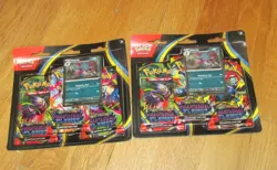 2 New Pokemon TCG Mega Evolution Phantasmal Flames 3-pack Blister set - Image 1