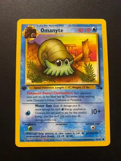 POKEMON TCG OMANYTE 52/62 FOSSIL SET 1ST EDITION COMMON!! - Image 1