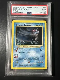 2001 POKEMON NEO REVELATION #65 SHINING GYARADOS-HOLO PSA 9 - Image 1