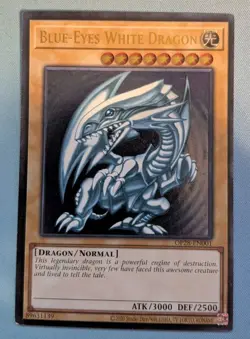 Yu-Gi-Oh Blue-Eyes White Dragon OP28-EN001 Ultimate Rare Very Lightly Played - Image 1