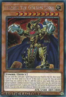 YUGIOH Platinum Secret Rare RA01-EN019 Eldlich the Golden Lord 1st Edition NM - Image 1
