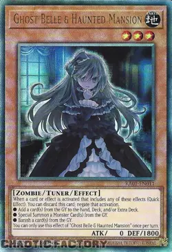 YUGIOH ULTIMATE Rare RA01-EN011 Ghost Belle & Haunted Mansion 1st Edition NM - Image 1