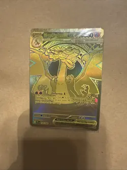 Gold Mega Charizard X EX 130/094 - Pokemon TCG card From Phantasmal Flames - Image 4