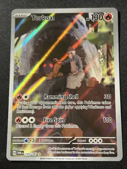 Torkoal 172/167 Illustration Rare Twilight Masquerade TCG Pokemon Card NM - Image 1