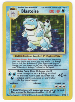 Blastoise Red Dot Error Misprint Base Set Pokemon Card - Good Condition! - Image 1