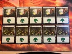 MTG 10 x Basic Land Forest Card Lot Bloomburrow Near-Mint! - Image 1
