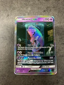 Pokemon Mewtwo GX Card 78/73 Shining Legends Secret Rare Full Art Holo - Image 1