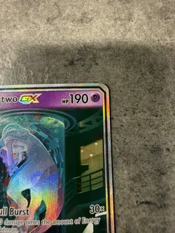 Pokemon Mewtwo GX Card 78/73 Shining Legends Secret Rare Full Art Holo - Image 4