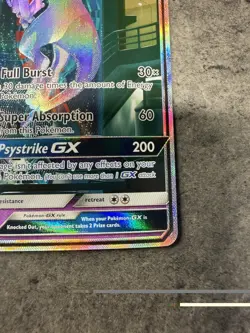 Pokemon Mewtwo GX Card 78/73 Shining Legends Secret Rare Full Art Holo - Image 5