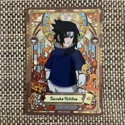 NRV01-SP-002L5 Stain Glass Special Rare Sasuke Naruto Kayou ENGLISH 1st Ed Card - Image 1