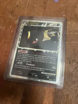 Pokemon TCG Stage 3 Umbreon 2010 Holo Card basically mint condition in sleeve - Image 3