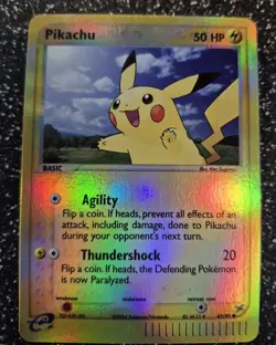 Vintage 2004 Pikachu Reverse Holo Pokemon Card #43 Team Magma & Team Aqua - Image 1