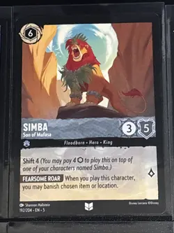 Disney Lorcana The Lion King Theme 8 Card Lot Simba/Nala/Mufasa/Zazu/Rafiki - Image 3
