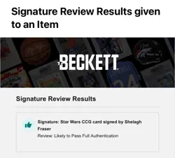 Star Wars CCG - Shelagh Fraser † (Aunt Beru) signed card - autograph Beckett BAS - Image 2
