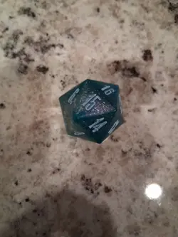 MTG Final Fantasy: GIFT Bundle Crystal Blue Oversized D20 Die spin down counter - Image 3